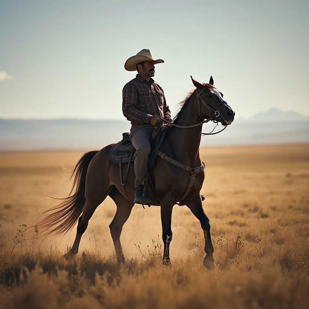 Gaucho argentino en las pampas